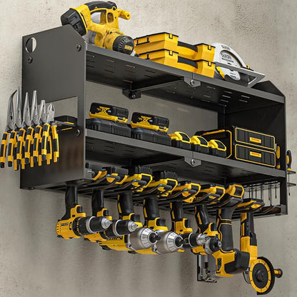 YYR Power Tool Organizer Wall Mount, Cordless Drill and Battery Holder by YYR