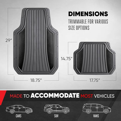 Motor Trend ChromeTech Car Floor Mats Full Set - Image 3