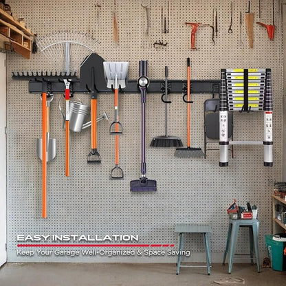 64" Heavy Duty Garage Storage Tool Organizer Wall Mount - Image 8