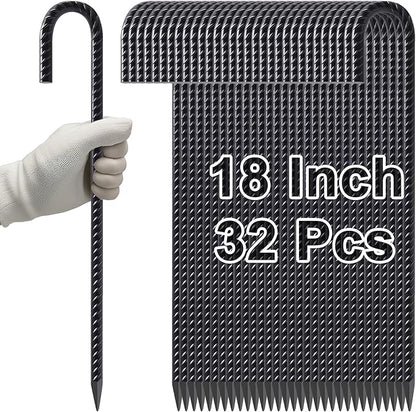 VVOKGO Rebar Stakes 18 Inch J Hook Heavy Duty Ground Anchors, 3/8" Diameter by VVOKGO