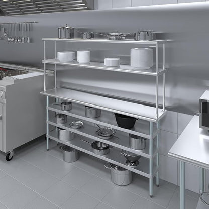 Amgood 14" x 72" Stainless Steel Work Table - Image 4