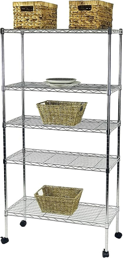 Displays By Jack 5 Tier Heavy Duty Wire Shelving Unit Storage Rack by DisplaysByJack