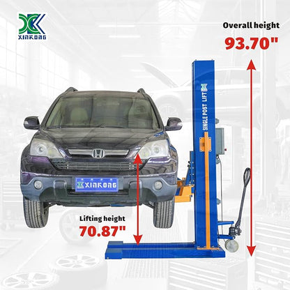 XK-6200 Mobile Single Post Car Lift Electro-Lock Maximum Lifting Capacity 6200 - Image 3