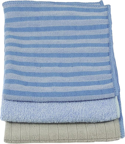 Unger 12” x 12” Microfiber Cloth Variety Set, 3 Pack, All-Purpose Cleaning by Unger