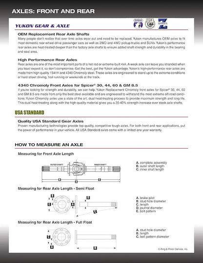 Yukon Rear Axle Bearing and Seal Kit - Image 5