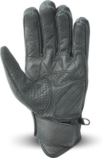 Leather Motorcycle Gloves with Adjustable Fitting Bike Riding Gloves - Image 2