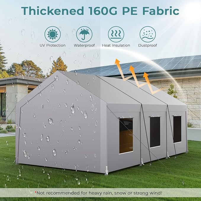 Carport 10x20 ft Heavy Duty, Car Port - Image 3