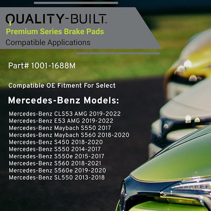 Premium Semi-Metallic Front Brake Pads Compatible - Image 3