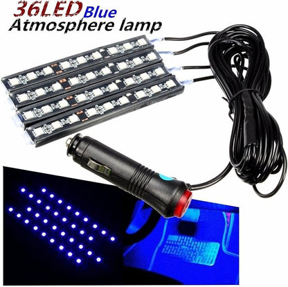 Car LED Strip Light, EJ's SUPER CAR 4pcs 36 LED Car Interior Lights Under Dash - Image 4