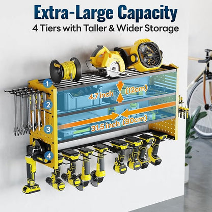 Tomorotec Wall-Mounted Power Tool Storage Rack - Image 2