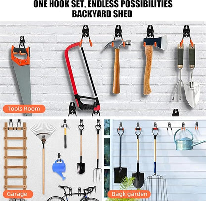 Garage Hooks, 6 Pack Medium Square Wall Hooks - Image 4