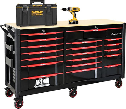 66-Inch Rolling Tool Chest and Workbench by Unknown