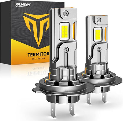 Upgraded H7 H7LL Light Bulbs, 000LM Insane Brightness, Real 1:1 Halogen Mini by FAHRENTERMITORLEDLIGHTING