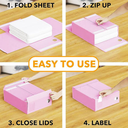 SpaceAid 6 Pack Bed Sheet Organizers and Storage, Foldable Sheet Organizer - Image 3