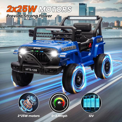 12V Ride on Electric Truck Car for Kids, 12V Kids Electric Vehicles w/Remote - Image 2