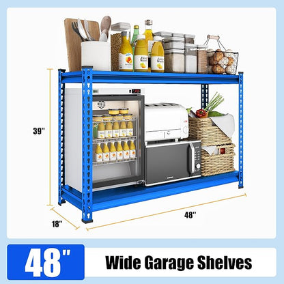 48" W Garage Shelving Heavy Duty, 1000LBS Loads Adjustable Garage Storage - Image 3
