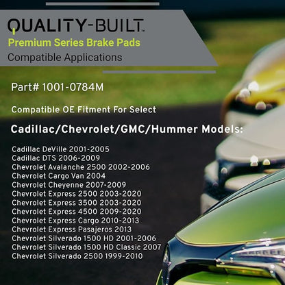 Premium Semi-Metallic Front Brake Pads Compatible - Image 3