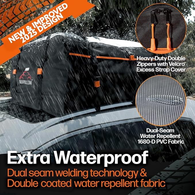 RoofPax 23 cft. Extra Waterproof Rooftop Cargo Carrier Bag, Double Weatherproof - Image 3