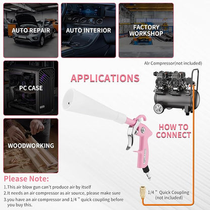 XIAOFENG Tornado Dry Cleaning Gun Detailing Interior Dryer Air Blow Gun - Image 5