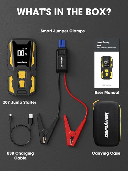 DBPOWER 5000A Jump Starter, 74Wh Car Battery Jump Starter - Image 8