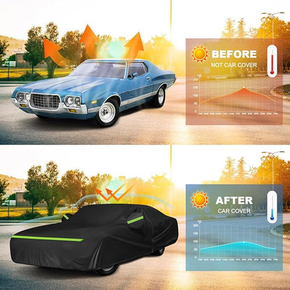 QUNSUNUS Waterproof Car Cover for Ford Fairlane 1968-1970 and Torino 1968-1976 - Image 6