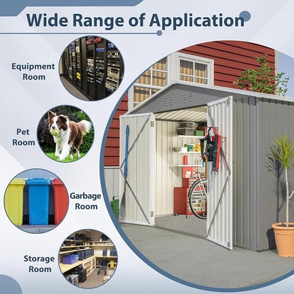 10X8 FT Outdoor Tool Storage Shed - Image 4