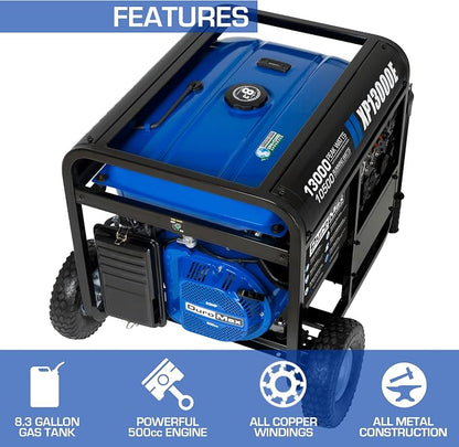 DuroMax XP13000E 13, 000-Watt Gas Powered Portable Generator - Image 4