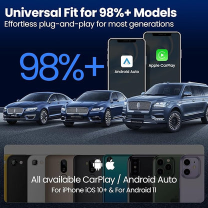 Wireless CarPlay Adapter & Android Auto, 2-in-1 CarPlay Adapter Convert Wired - Image 8