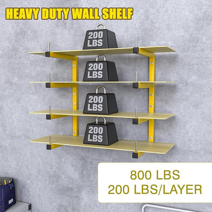 2-Pack Lumber Storage Rack, Wood Storage Racks Wall Mount, Heavy Duty Garage - Image 4