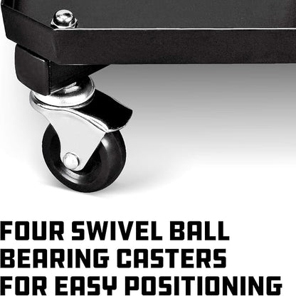 Powerbuilt Rolling Seat, Height-Adjustable Garage Stool - Image 3
