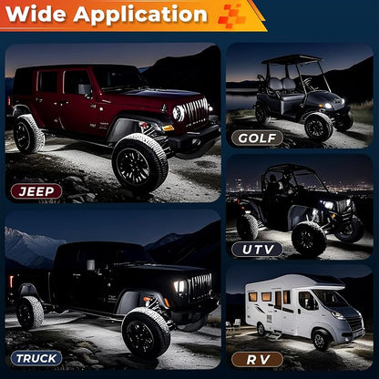30 Pods Pure White LED Rock Lights Kit - Image 6