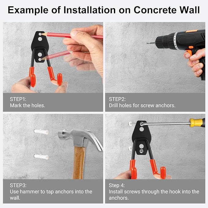 Garage Hook Heavy Duty Wall Storage Hangers, 22 Pack Garage Storage Hooks Steel - Image 5