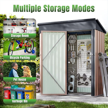 Aoxun 5'x3' Outdoor Storage Shed - Image 6