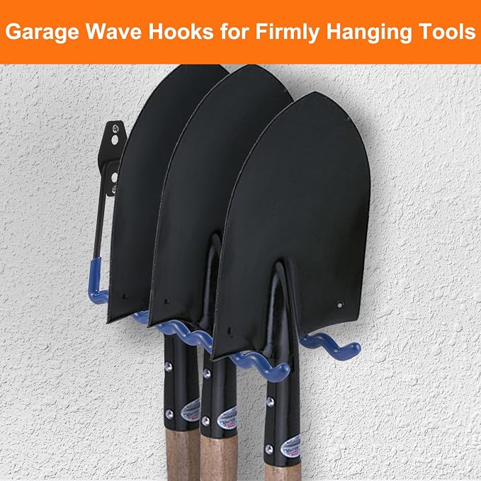 Wall Mounted Garage Hooks Tool Organizer, 12.4 Inch Garage Storage Hook Heavy - Image 5