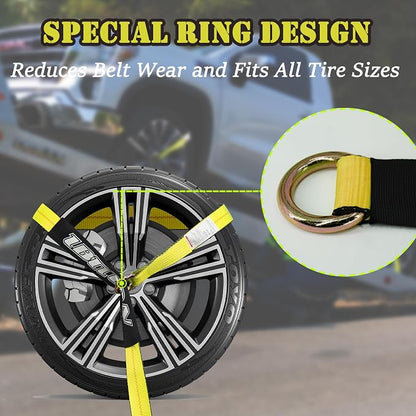4 Pack Car Tie Down Straps for Trailers - Image 2