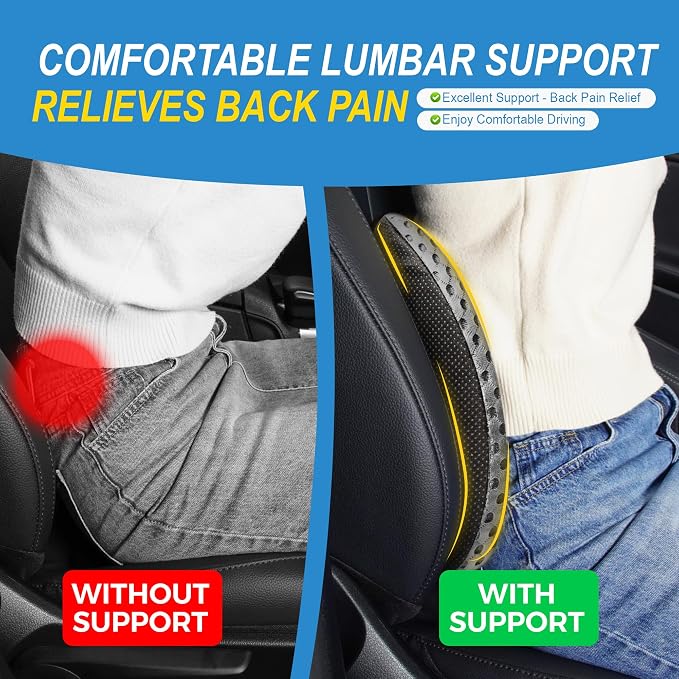 Lumbar Support Pillow for Car, Memory Foam Lumbar Pillow for Lower Back Pain - Image 5