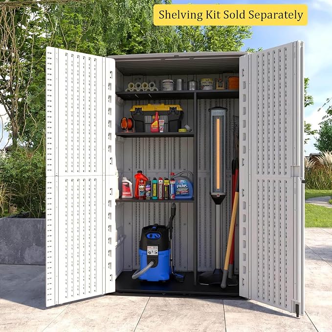 HOMSPARK Storage Shed Weather Resistance, Horizontal Storage Shed - Image 3