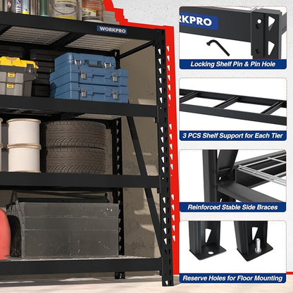 WORKPRO Garage Shelving, 7200 LBS Load, Heavy Duty Metal Shelves - Image 5