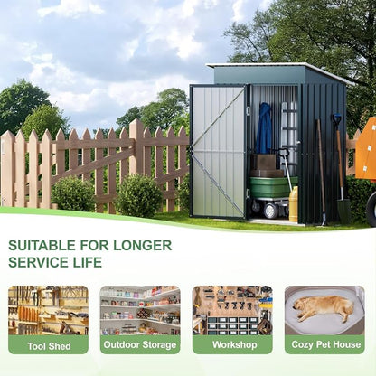 Breezz 5x3FT Vertical Outdoor Steel Storage Shed - Image 6