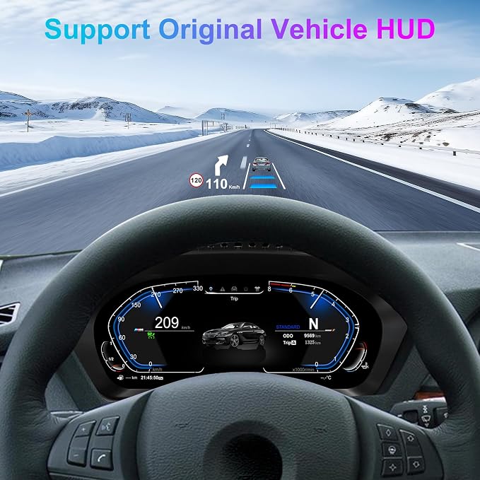 Speedometer Instrument for BMW E60 E61 E63 E64 2003-2009 CCC CIC, 12.3 inch - Image 5
