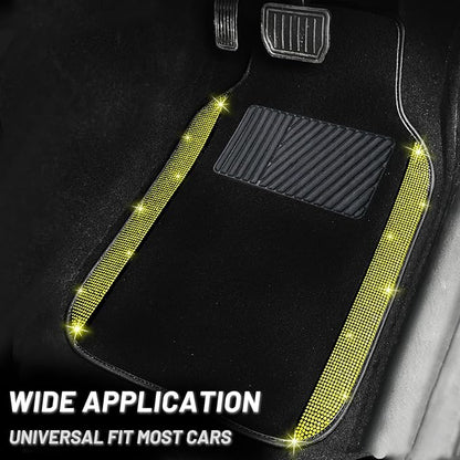 NBTEPEM Bling Car Floor Mats Full Set, Universal Fit Most Cars - Image 2