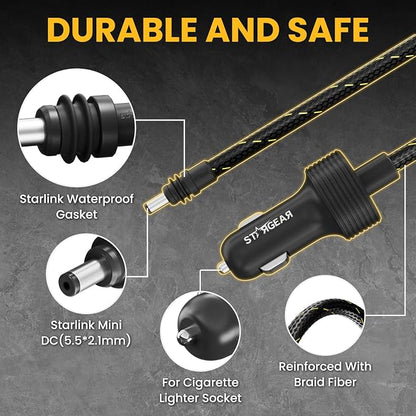 Starlink Mini Cable 12V Power Cable 3M/10FT, Braided Wear-Resistant Starlink - Image 4