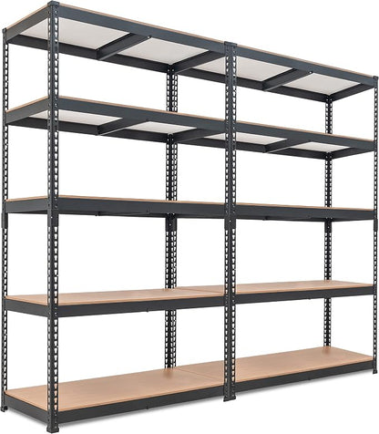 HOMEDANT 5-Tier Laminated Boltless Heavy Duty Metal Shelving Unit Adjustable by TheBestOrganizingSolution