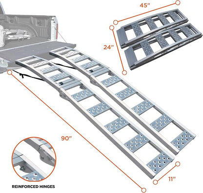 Rockland Foldable Arched Aluminum Loading Ramp, 1500 LBS Loading Capacity - Image 6