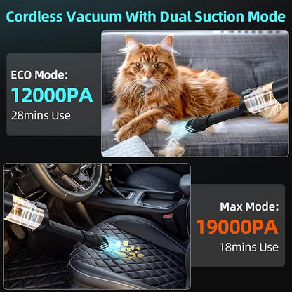 Car Vacuum Cleaner, 95W/19Kpa/30Mins, Mini High Power Pet Portable Handheld - Image 3