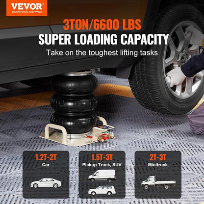 VEVOR Air Jack, 3 Ton/6600 lbs Triple Bag Air Jack, Airbag Jack - Image 3