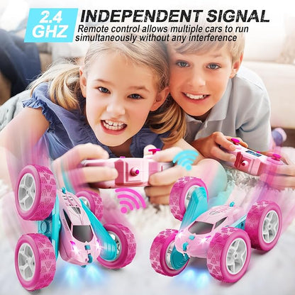 Remote Control Car, 2.4 GHZ Double Sided RC Stunt Car 360° Rotating Remote - Image 3