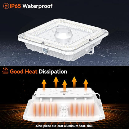 BBESTLED LED Canopy Light with Photocell, 36W 48W 60W Adjustable, ETL&DLC - Image 4