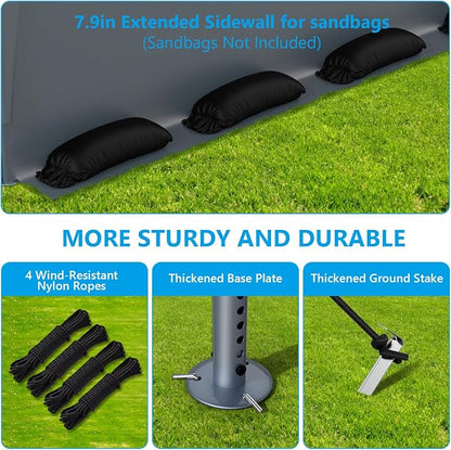 10x20FT Heavy Duty Portable Carport - Image 6