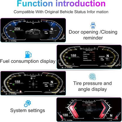 Speedometer Instrument for BMW E60 E61 E63 E64 2003-2009 CCC CIC, 12.3 inch - Image 4